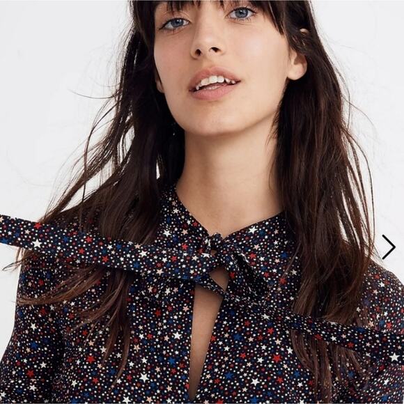 Madewell Stars 100% Silk Dress Size 4 - Picture 9 of 13